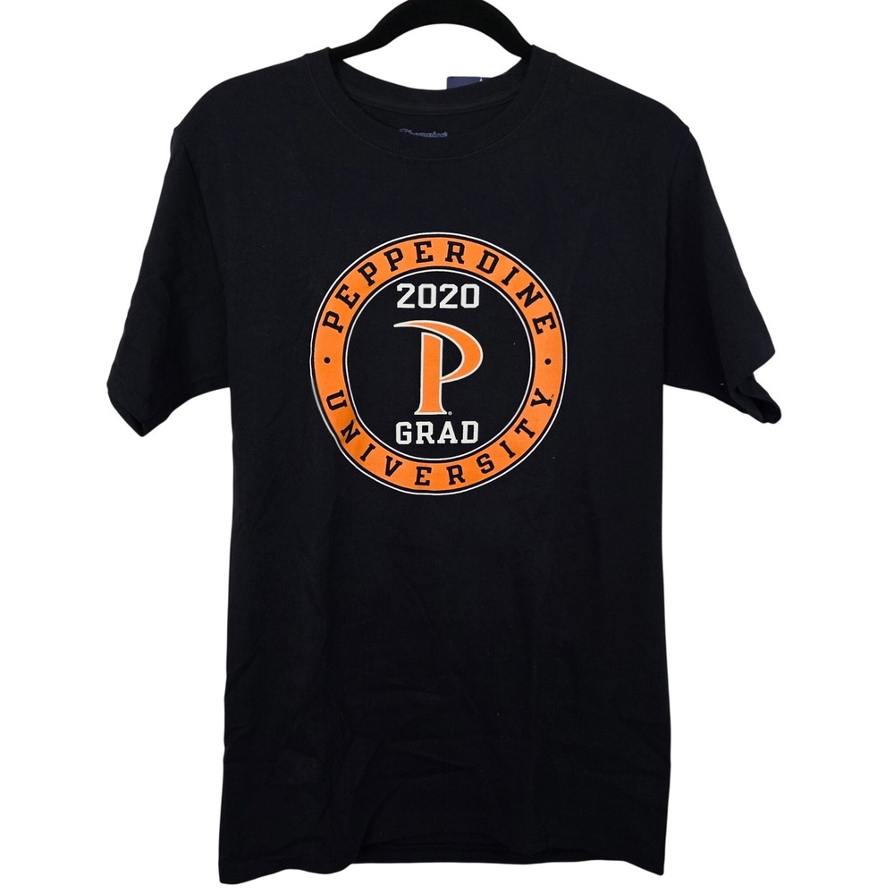 NWT Champion Pepperdine University 2020 Grad Graphic T-Shirt‎ Mens Sm Navy Blue